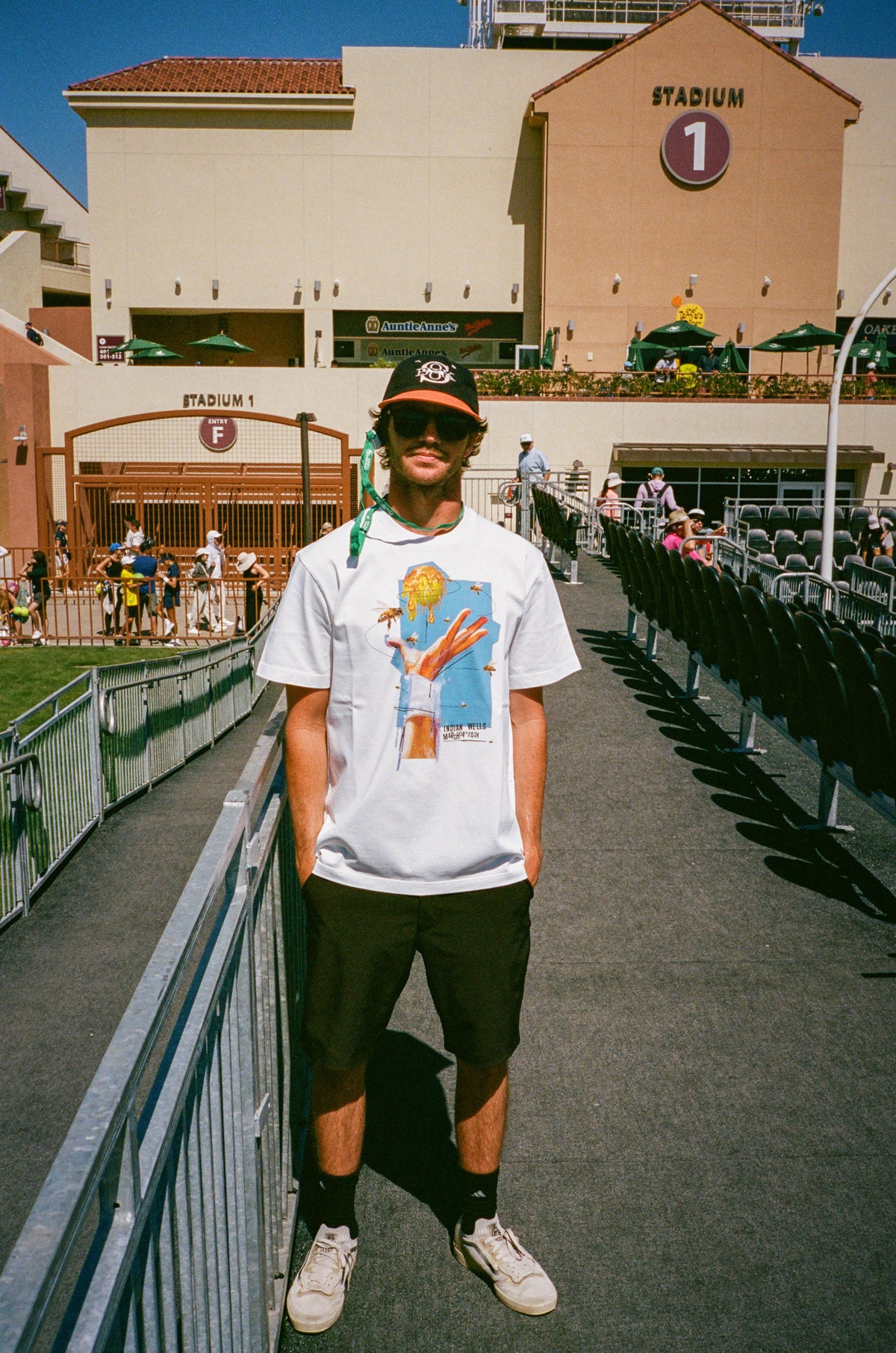 58g The Swarm shirt at Indian Wells